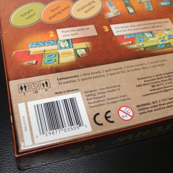 3/$88❤️new PATCHWORK Board Game by Uwe Rosenberg Lookout Games Made in Germany - Picture 10 of 14